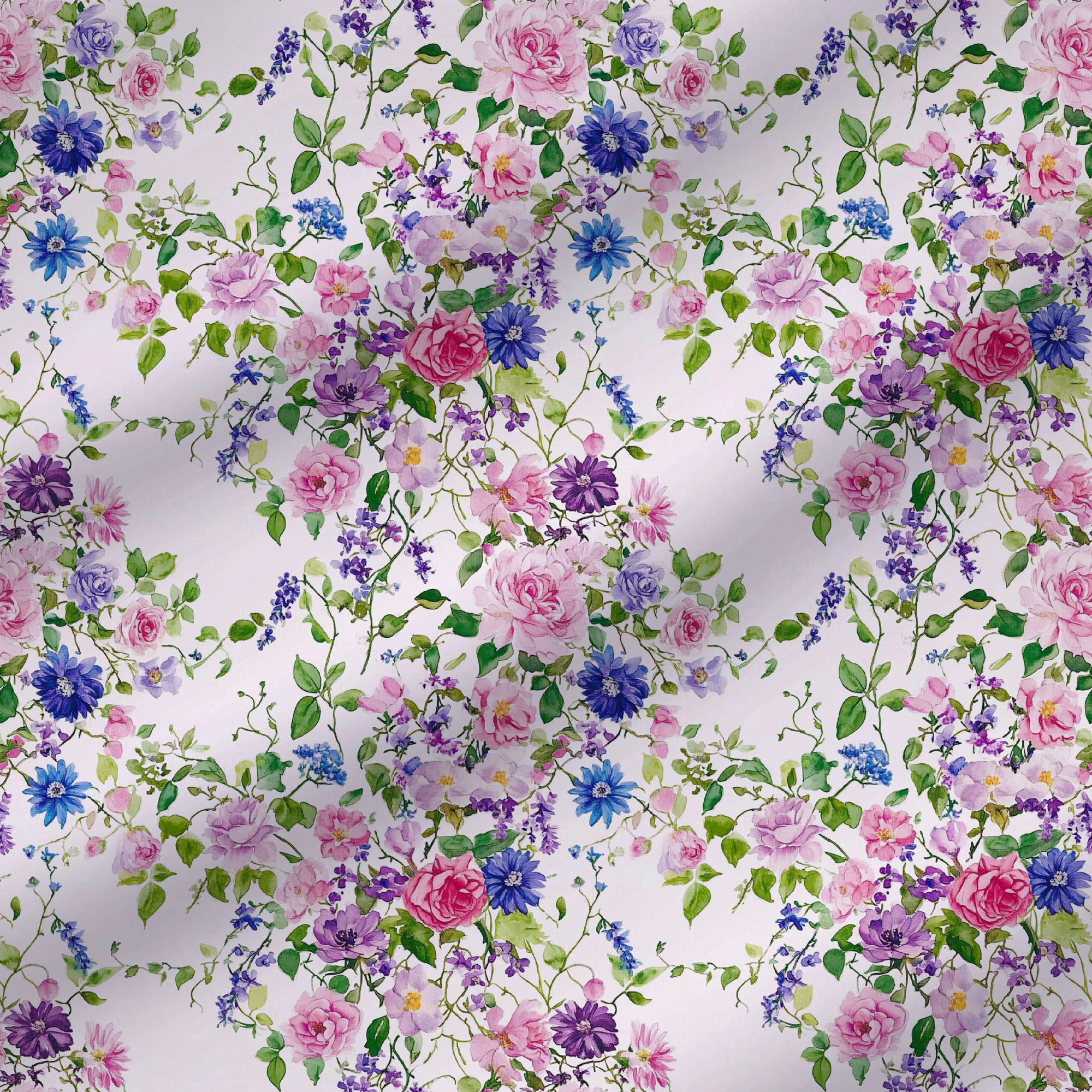 roses, peonies, clematis vines intertwined with bluebells1.jpg in Fabric